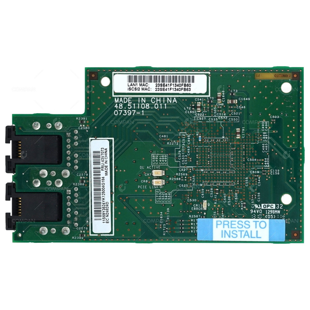 43V7073 IBM 1GB DUAL PORT ETHERNET DAUGHTER CARD ADAPTER 59Y3524